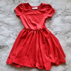 Girl's Dot Dot Smile Red Dress Size 2T